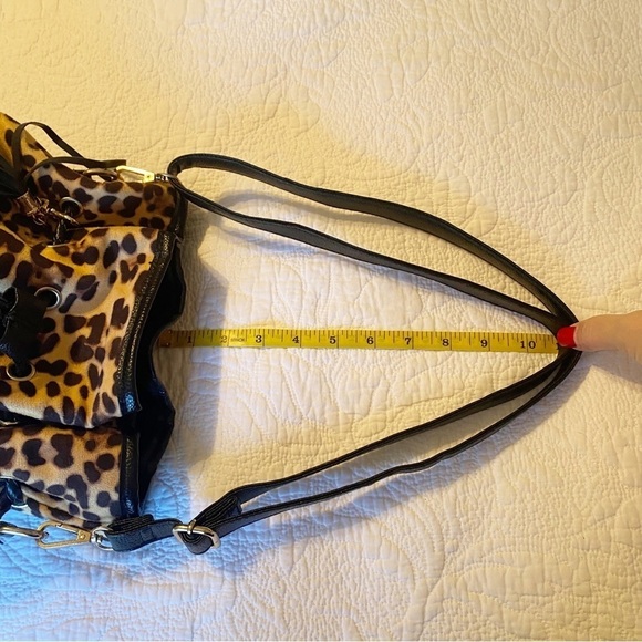 Bam Forever Drawstring Leopard Print Bucket Shoulder Crossbody Bag - Picture 11 of 16